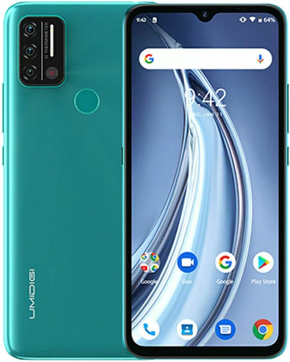 UMIDIGI A9 3GB+64GB 6.53" Full Screen 4G Dual SIM Android Unlocked Smartphone - Peacock Green — afbeelding 1