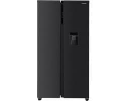 Heinner HSBS-HM592NFDXWDE++ Amerikaanse Side-by-Side Koelkast met Waterdispenser – 592 L – Full No Frost – LED Touch Display – InoxCool – Inox Antraciet – 5 Jaar Garantie