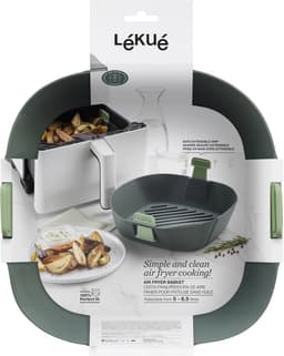 Lékué Airfryer Mandje - Maat XL - Siliconen - Grey — thumbnail 9