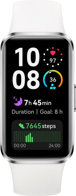 HUAWEI Band 10-Wit |Gestroomlijnd metalen ontwerp | 100 trainingsmodi | AI-powered fitnessmonitoring & Geavanceerde slaapanalyse | Snelladen in 45 min | Batterijduur tot 2 weken — thumbnail 1