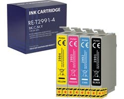 Inktcartridge geschikt voor Epson 29XL compatibel Expression Home XP-235 XP-240 XP-245 XP-250 XP-255 XP-330 XP-332 XP-335 XP-340 XP-345 XP-350 XP-352 XP-355 XP-430 XP-435 XP-440 XP-445 XP-450 XP-452 XP-455 Pakket 1 Zwart 1 Cyaan 1 Magenta 1 Geel
