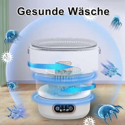 Duurzame Mini Wasmachine voor Kamperen en Reizen - 16 Liter, 3 kg, Compacte 2-in-1 Mobiele Wasmachine — thumbnail 3