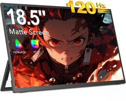 UPERFECT Portable Monitor 185E04 18.5" FHD 120Hz draagbaar monitor IPS 100% sRGB draagbaar scherm with Dual USB-C/VESA Mount,for Laptop/Switch/MacBook (VESA Mount )