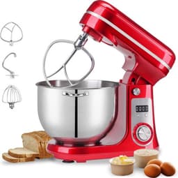 RVS Keukenmixer 6L - Professionele Deeg- en Kneedmachine - 4KG Capaciteit — thumbnail 4
