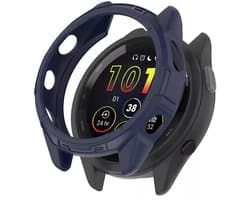 Strap-it Robuust TPU hoesje - bescherm case geschikt voor de Garmin Forerunner 265 (donkerblauw)