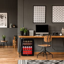 PRIMO PR179BC Drankkoelkast - Minibar - Mini Koelkast - Glazen deur - Vrijstaand - 60L - D - Zwart — thumbnail 8