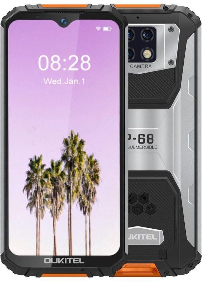 Oukitel WP6128GBOG smartphone 16 cm (6.3") 6 GB 128 GB Dual SIM Zwart, Oranje, Zilver Android 9.0 10000 mAh — afbeelding 1