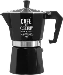 Secret de Gourmet Moka pot/percolator- aluminium - 300 ml - zwart — thumbnail 4