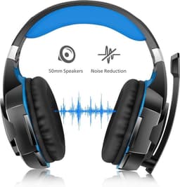 KOTION EACH G2000 gaming-headset - Zwart/Blauw - Geschikt voor PS4, Xbox One, Switch & Windows — thumbnail 2