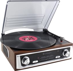 Soundmaster PL196H - Nostalgische platenspeler met radio en ingebouwde speakers — thumbnail 2