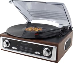 Soundmaster PL196H - Nostalgische platenspeler met radio en ingebouwde speakers — thumbnail 5