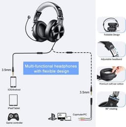 OneOdio A71-D - koptelefoon met microfoon - Over-ear koptelefoon met micro - stereo -  modern - comfortabel - dj set - kop telefoon - professionele koptelefoon - muziek studio - dj Headphones - Gameheadset - Game - audiocall - videoconferentie — thumbnail 11