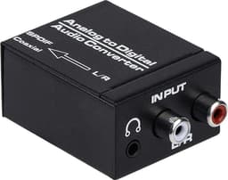 NÖRDIC SGM-148 Analoog naar digitaal audio converter - 48 kHz Audio Adapter voor Toslink naar RCA L/R - Zwart — thumbnail 1