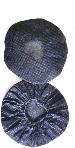DKT Elastische wegwerp Hygienehoesjes/hoofdtelefoon cover hoes 10cm DKT-HH0010Z 100 stuks | Zwart | universeel — thumbnail 4