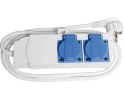 Wasmachine/droger stekkerdoos 2-voudig - 3x1.5mm - 1.5 meter