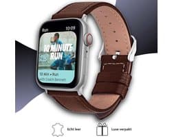 Fungus - Smartwatch bandje - Geschikt voor Apple Watch 38 / 40 / 41 mm - Series 1 2 3 4 5 6 7 8 9 SE iWatch - PU leer - Chique - Bruin