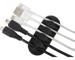 Kabelklemmen  - Kabelclips - 1 x zwarte kabelhouder - Kabel organiser - Kabel organizer - Kabelhouder - 5 clips - Kabels wegwerken - Kabelklemmen- Kabelbinders - Kabel opruimen - PC laptop - Kabel clips - Kabel management -bureau organizer