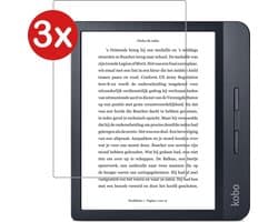 Screenprotector - 3 Stuks - Geschikt voor Kobo Libra H2O - Extra Sterk - Beschermglas - Gehard Glas - Tempered Glass - Screen Protector