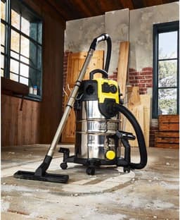 PARKSIDE® Premium Nat-/droogzuiger - Krachtige multifunctionele stofzuiger - 30L - Extra stil -  Voor Buiten als binnen - 1500 W  - RVS tank - Nat en droog - Ingebouwde contactdoos — thumbnail 4