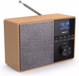 PHILIPS TAR5505 - Draagbare Radio Met Bluetooth - Houten Behuizing - DAB+/FM-Radio, - Luidsprekerdriver - Keukentimer - Keukenradio - Netspanning Of Batterijvoeding — thumbnail 2