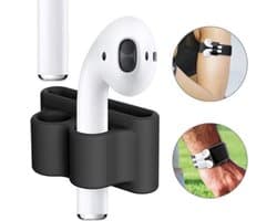 AirPods horlogebandhouder - Zwart - Apple Airpod-accessoireshouder - Hardlopen - Apple airpods bandje - Oortips - Hardloopaccessoires - Airpods accessoires voor oefeningen