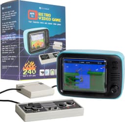 Spelcomputer met TV - 240 Spellen - Arcade - Retro Game Console - Gaming Computer - Speelgoed Jongens / Meisjes - Blauw - Silvergear — thumbnail 1