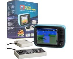 Spelcomputer met TV - 240 Spellen - Arcade - Retro Game Console - Gaming Computer - Speelgoed Jongens / Meisjes - Blauw - Silvergear