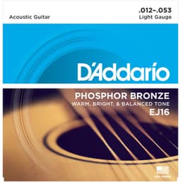 D'Addario akoestische gitaar snaren EJ16 Phosphor Bronze Light 12-53 — thumbnail 1