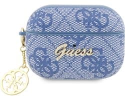 Guess 4G PU Leather Case - Apple Airpods Pro 2 (2e gen) - Blauw