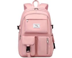 Vermanto Rugzak - Rugtas - School - Meisjes - Jongens - Boekentas - Laptop - Waterdicht - 25 liter - Roze