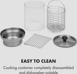 Klarstein Pro Worstfabriek 450 - Hotdog maker - 450W - 5 Liter - 30-100°C - glas - Roestvrij staal - Zilver,1L 5,6 kg - RVS - LED Thermostaat - Worstmachine - Worstapparaat - Sausage Maker - voor Snackbar — thumbnail 2