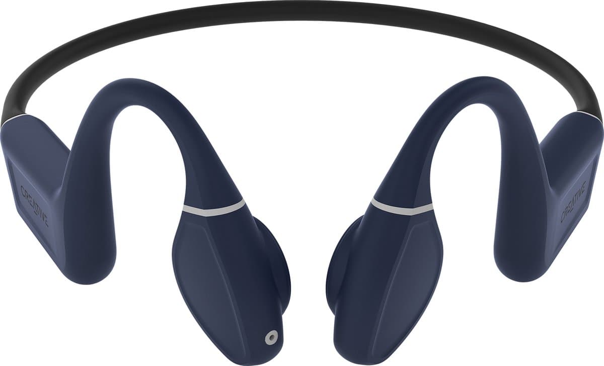 Creative Outlier Free Pro+ Bone-conduction-IPX8-sport hoofdtelefoon met Bluetooth 5.3, verstelbare conducties, geintegreerde 8 GB MP3-speler, tot 10 uur batterijduur, geintegreerde microfoon,waterdicht (blauw en zwart) — afbeelding 1