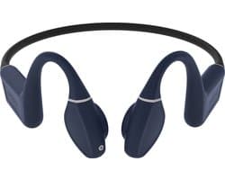 Creative Outlier Free Pro+ Bone-conduction-IPX8-sport hoofdtelefoon met Bluetooth 5.3, verstelbare conducties, geintegreerde 8 GB MP3-speler, tot 10 uur batterijduur, geintegreerde microfoon,waterdicht (blauw en zwart)