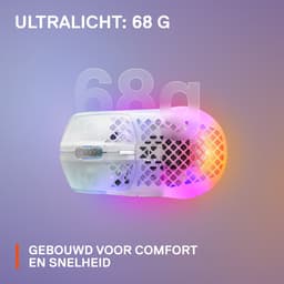 Steelseries Aerox 3 Wireless Ghost (2022 Edition) - Draadloze Gaming Muis - Ghost/Doorzichtig — thumbnail 2