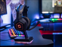 Speedlink Excello - RGB Headset Stand - USB 2.0 Hub - Zwart — thumbnail 3