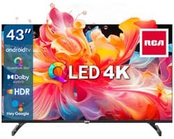RCA RAQ43UN1 - 43 Inch (109 cm) - 4K UHD Smart TV - Frameless Design - Google Play Store - Spraakbediening - Dual-band WiFi