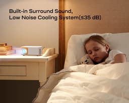 Synergy - Mini Beamer - Input tot Full HD 1080P - Projector - Mini Projector - HDMI - USB - Wit - Smartphone - Draagbaar - Ingebouwde speaker — thumbnail 4
