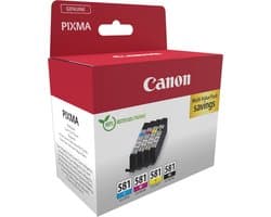 Canon Inktcartridge CLI-581 C/M/Y/BK Multipack Origineel Combipack Zwart, Cyaan, Magenta, Geel 2103C007