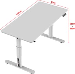 Kinderbureau Ringe elektrisch in hoogte verstelbaar wit — thumbnail 3