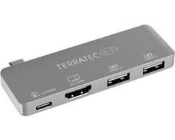 Terratec Connect C4 USB-C Docking station - Adapter USB-C - HDMI 4K - 2x USB3.0 - 1 x USB-C PD Passthrough oplaadpoort