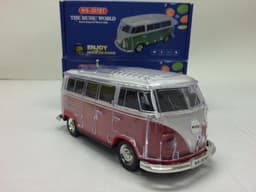 VOLKSWAGEN T1 MET RADIO EN LED VERLICHTING EN BLUETOOTH ROOD — thumbnail 1