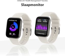 OOQE WATCH PRO 6 - Smartwatch Heren en Dames | Geschikt voor iOS en Android | Full HD | Notificaties | Gezondheidsanalyse | Sportanalyse | GPS koppeling | Music & Call Control | Spelletjes | Ergonomisch | Nederlandstalig | Wit — thumbnail 4