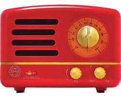 MUZEN OTR Metal - Draagbare FM-radio Bluetooth luidspreker - 10 Uur Speeltijd - Bluetooth Speaker - Draadloze Speaker - Mini Bluetooth speaker - Draagbare speaker - Rood