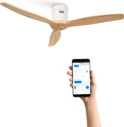 CREATE - Plafondventilator 40W silent Ø132 cm - Met Wifi - Met Afstandsbediening - 6 Snelheden - Timer - Zomer/Winter functie - Wit - WIND CALM — thumbnail 1