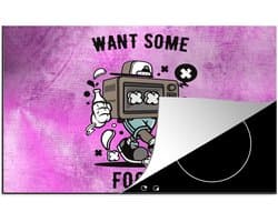 KitchenYeah® Inductie beschermer 78x52 cm - Televisie - Eten - Vintage - Kookplaataccessoires - Afdekplaat voor kookplaat - Inductiebeschermer - Inductiemat - Inductieplaat mat