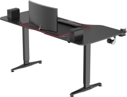 VDD Gaming - Bureau - Game Desk - Zit Sta Bureau - Elektrisch in Hoogte Verstelbaar - Zit-sta Bureau - Game Bureau - Gaming Desk - Computer Tafel - 160 x 75 cm - Zwart - Maximale hoogte 120 cm — thumbnail 5