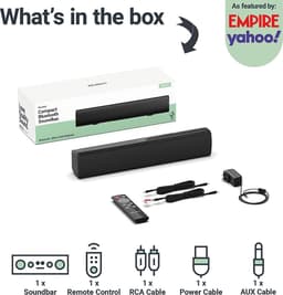 Majority Bowfell Compacte Soundbar - Bluetooth - 50W - RCA - Stereo - met Afstandsbediening - Zwart — thumbnail 5