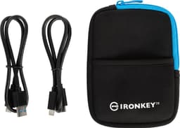 Kingsong IronKey Vault Privacy 80 960 GB Externe harde schijf (3,5 inch) USB-C Blauw IKVP80ES/960G — thumbnail 2
