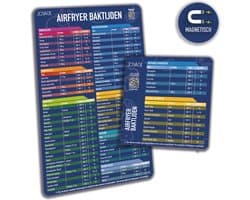 Joyage Airfryer Kooktijden Hulp - Airfryer Accessoires - Heteluchtfriteuse Accesoires set - Voor airfryer xxl en xl – Airfryer kookboek