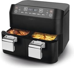 MAXXMEE Airfryer met dubbele mand - 2 x 3,8 l - 2400W - 6 programma's — thumbnail 1